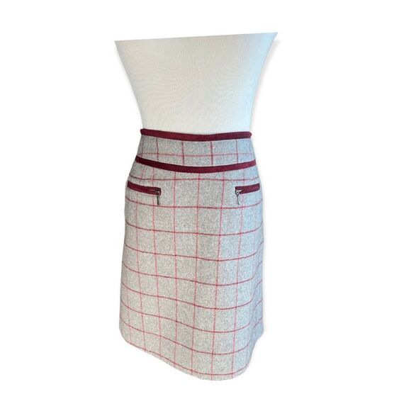 Womens Bob Timberlake Wool Windowpane Chic Mini Skirt - Sz 6 - Picture 1 of 1